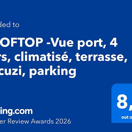 Rooftop -vue Port, 4 Pers, Climatise, Terrasse, Jaccuzi, Parking * Antibes